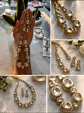 Silver & Gold Traditional Necklace Set with Tikka